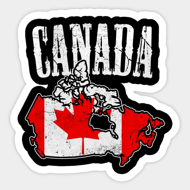 Canada Flag / Map Sticker by EddieBalevo